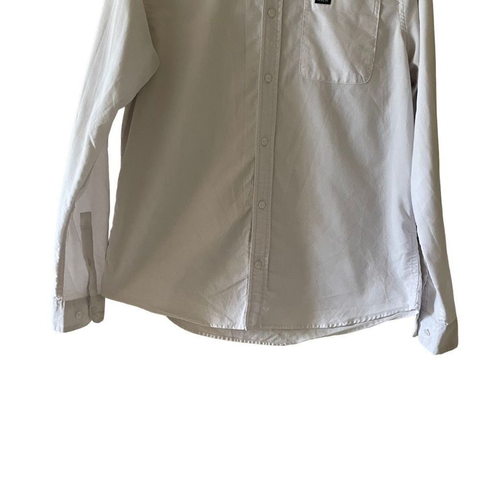 RVCA Men’s White Slim Fit That’ll Do Long Sleeves Button Down Dress SZ M #1103 - Picture 6 of 13
